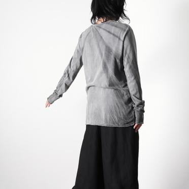 SIDE SEAM T-SHIRT LONG SL　HAND DYE GREY No.20