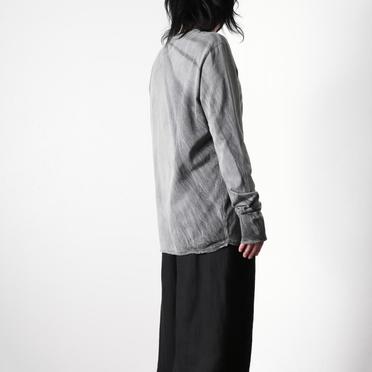 SIDE SEAM T-SHIRT LONG SL　HAND DYE GREY No.21