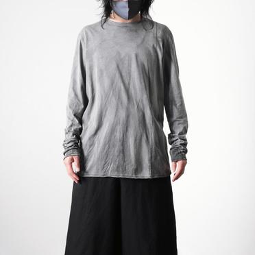 SIDE SEAM T-SHIRT LONG SL　HAND DYE GREY No.23