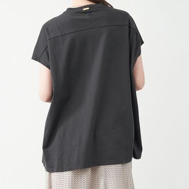 "ELEMI BENZOIN FLINTY"ロゴプリントフレンチスリーブT-shirt　CHARCOAL No.8