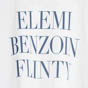 "ELEMI BENZOIN FLINTY"ロゴプリントフレンチスリーブT-shirt　WHITE No.2