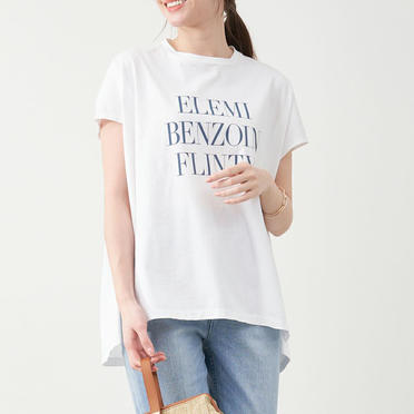 [SALE] 20%OFF　MICA&DEAL "ELEMI BENZOIN FLINTY"ロゴプリントフレンチスリーブT-shirt　WHITE No.3