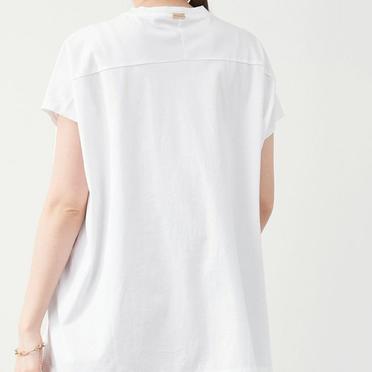 "ELEMI BENZOIN FLINTY"ロゴプリントフレンチスリーブT-shirt　WHITE No.6