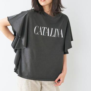 "CATALINA"ロゴプリントフリルT-shirt　SUMIKURO No.3