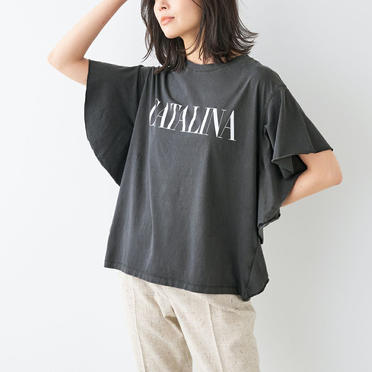 "CATALINA"ロゴプリントフリルT-shirt　SUMIKURO No.4