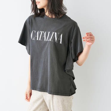 "CATALINA"ロゴプリントフリルT-shirt　SUMIKURO No.5