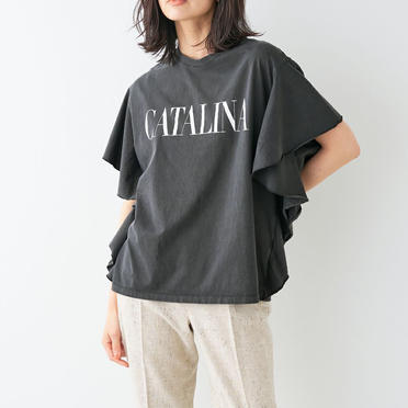 "CATALINA"ロゴプリントフリルT-shirt　SUMIKURO No.6