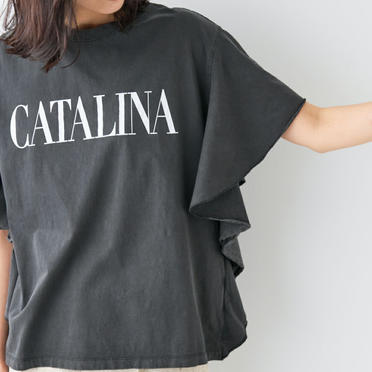 "CATALINA"ロゴプリントフリルT-shirt　SUMIKURO No.9
