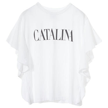 "CATALINA"ロゴプリントフリルT-shirt　WHITE No.1