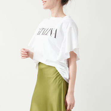 "CATALINA"ロゴプリントフリルT-shirt　WHITE No.6