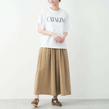 "CATALINA"ロゴプリントフリルT-shirt　WHITE No.9