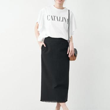 "CATALINA"ロゴプリントフリルT-shirt　WHITE No.11