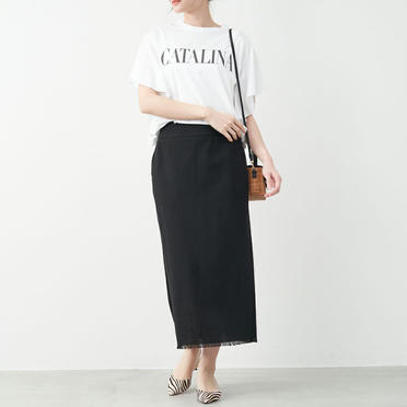 "CATALINA"ロゴプリントフリルT-shirt　WHITE No.12