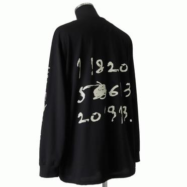 Numbering Print Long Sleeve Tee　BLACK No.4