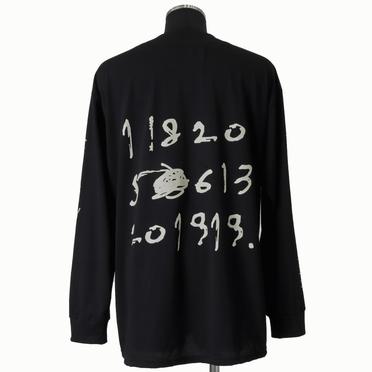 Numbering Print Long Sleeve Tee　BLACK No.5