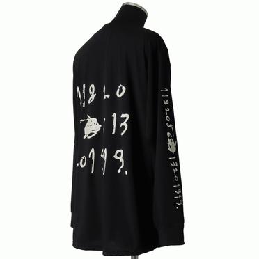 Numbering Print Long Sleeve Tee　BLACK No.6