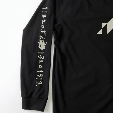 Numbering Print Long Sleeve Tee　BLACK No.9