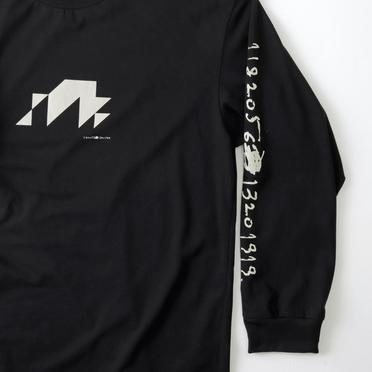 Numbering Print Long Sleeve Tee　BLACK No.10