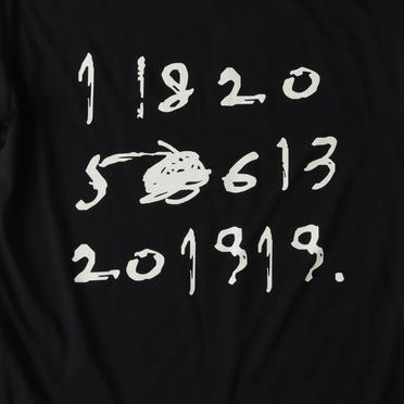 Numbering Print Long Sleeve Tee　BLACK No.11