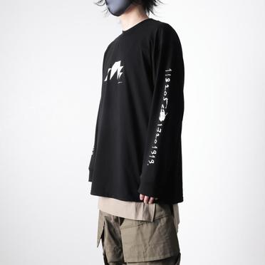 Numbering Print Long Sleeve Tee　BLACK No.14