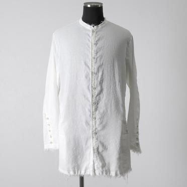 ストレッチリネン平織 ロングシャツジャケット　WHITE No.1