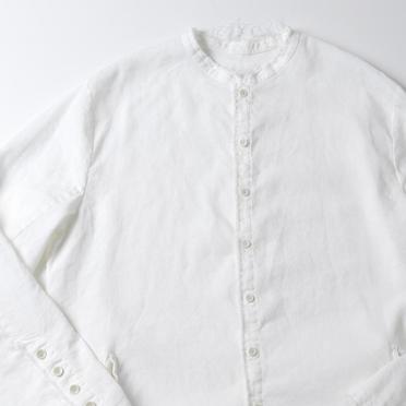 ストレッチリネン平織 ロングシャツジャケット　WHITE No.9