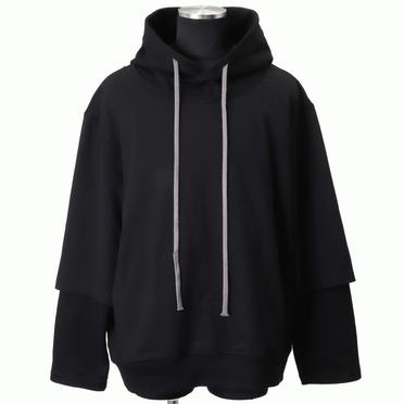 Layered Sweat Hoodie　BLACK No.1