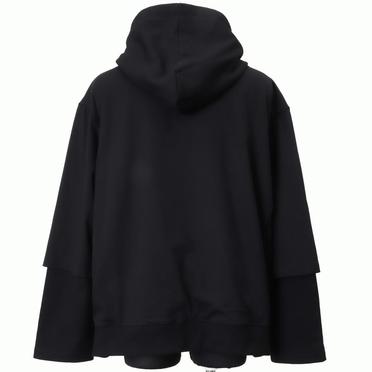 Layered Sweat Hoodie　BLACK No.5