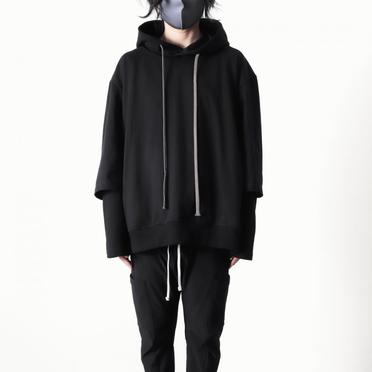 Layered Sweat Hoodie　BLACK No.17