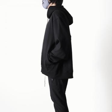 Layered Sweat Hoodie　BLACK No.19