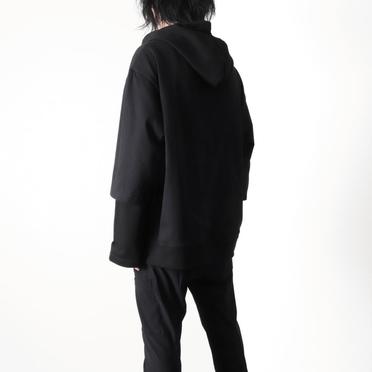 Layered Sweat Hoodie　BLACK No.20