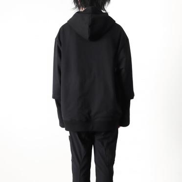 Layered Sweat Hoodie　BLACK No.21