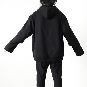 Layered Sweat Hoodie　BLACK No.22