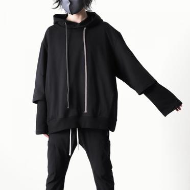 Layered Sweat Hoodie　BLACK No.24