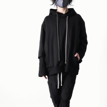 Layered Sweat Hoodie　BLACK No.25