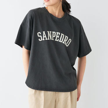 "SANPEDRO"ヴィンテージウォッシュロゴT-shirt　SUMIKURO No.3