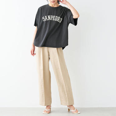 "SANPEDRO"ヴィンテージウォッシュロゴT-shirt　SUMIKURO No.5