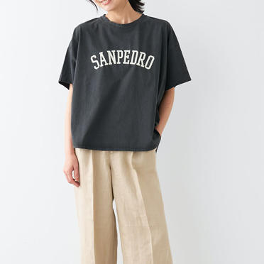 "SANPEDRO"ヴィンテージウォッシュロゴT-shirt　SUMIKURO No.7