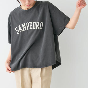 "SANPEDRO"ヴィンテージウォッシュロゴT-shirt　SUMIKURO No.10