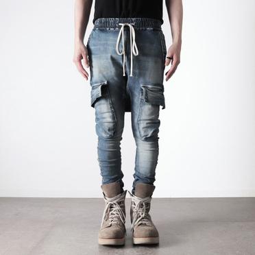 Denim Cargo Sarrouel Skinny　BLUE No.15