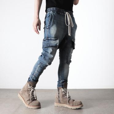 Denim Cargo Sarrouel Skinny　BLUE No.23