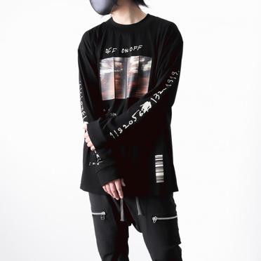 Type A Print Long Sleeve Tee　BLACK No.21