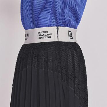 ESSENTIAL / カットワークレースドッキングスカート　BLACK No.6