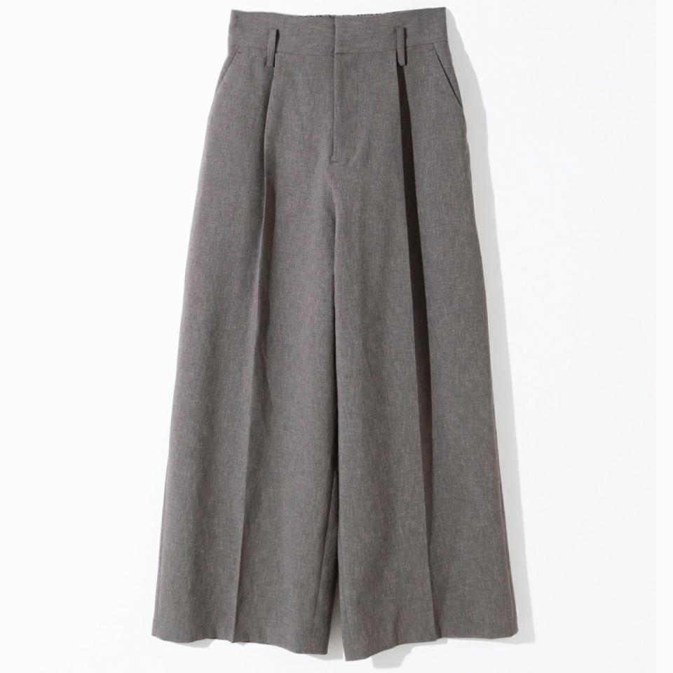 MIDIUMISOLID for Ladies high waist tucked PT　CHARCOAL GRAY