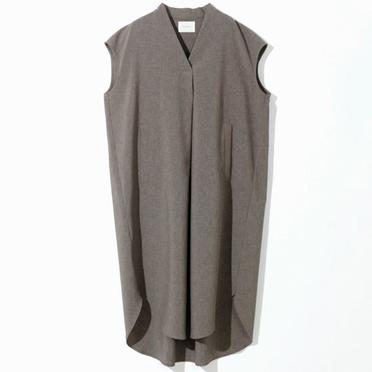 MIDIUMISOLID for Ladies v neck french slv OP　CHARCOAL GRAY No.1