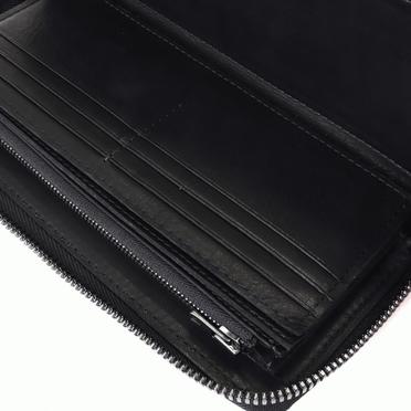 round zip long wallet　Roma DEEP BLACK No.8