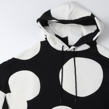 Polka Pattern Sweat Hoodie　BLACK No.9