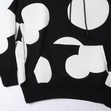 Polka Pattern Sweat Hoodie　BLACK No.11