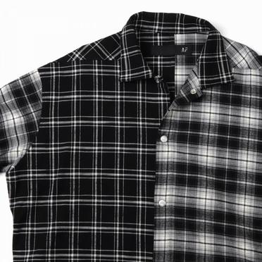 Check Pattern Combi Shirts　BLACK No.9