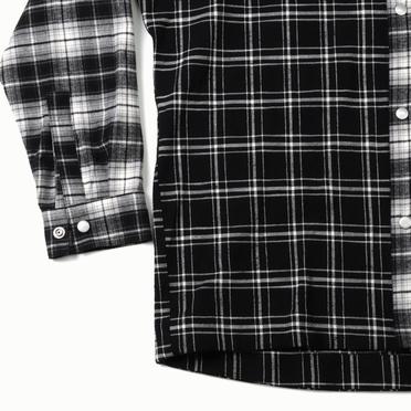 Check Pattern Combi Shirts　BLACK No.11